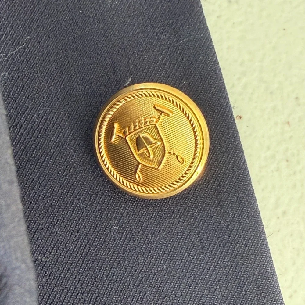 Lauren‎ Ralph Lauren Blazer Mens 44R Navy 100% Wool Gold Button